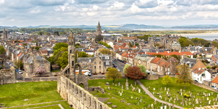 Aerial View over St Andrews in Scotland - Susanne2688