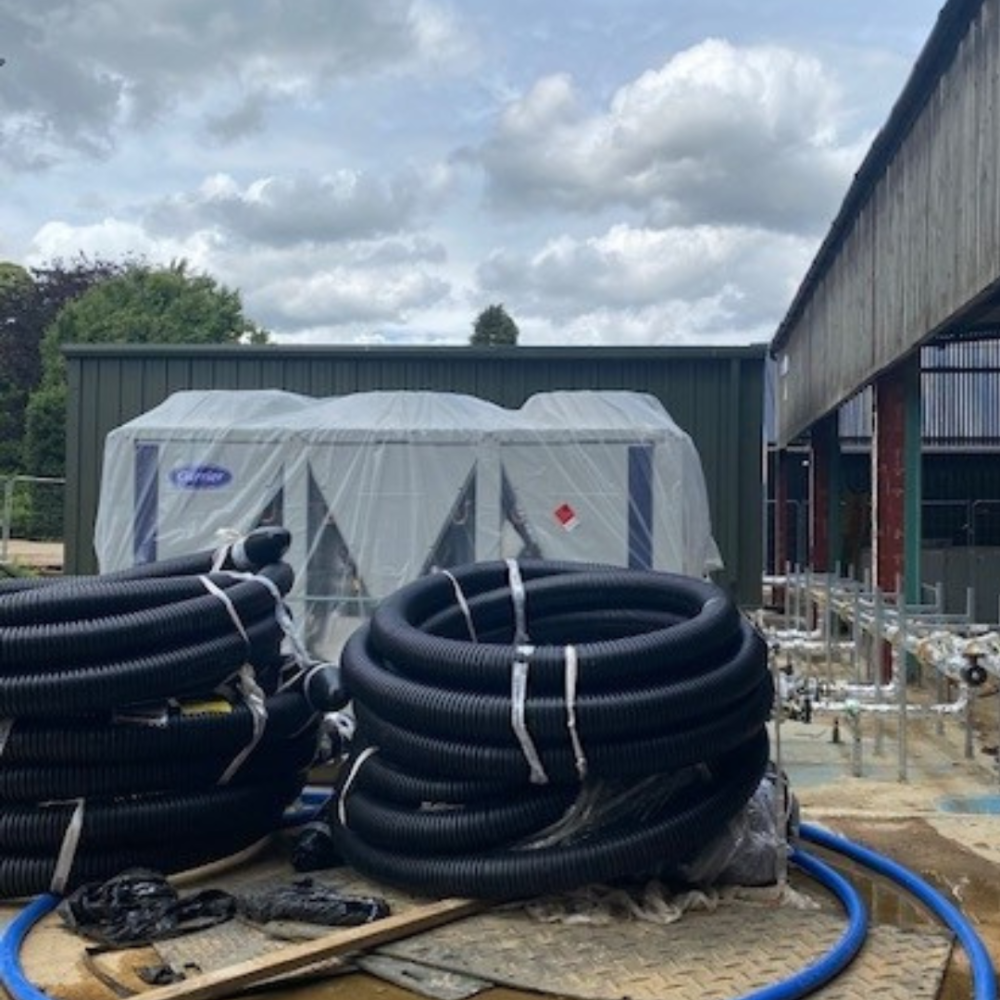 The air source heat pumps are now on site at Shuttleworth College