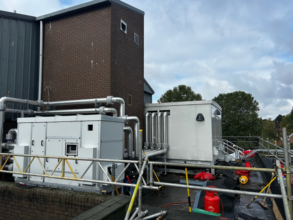 The air source heat pump at Gloucestershire Royal Hospital