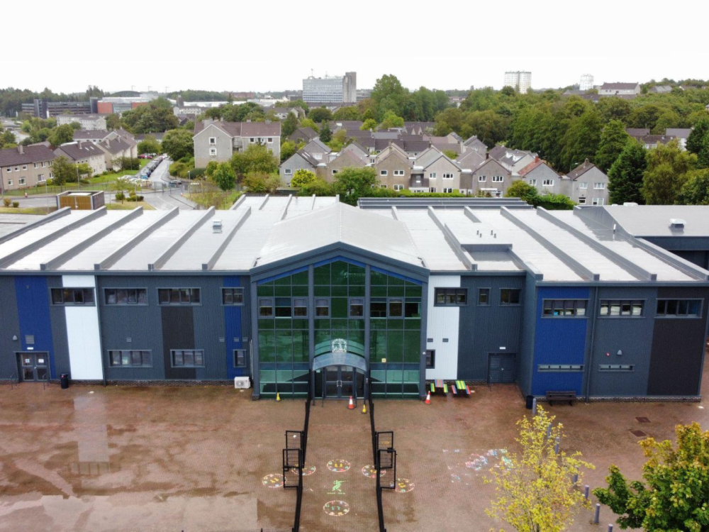 Completed school front, credit South Lanarkshire Council