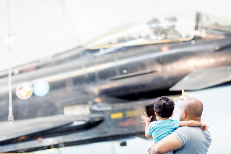 raf museum plane child and father