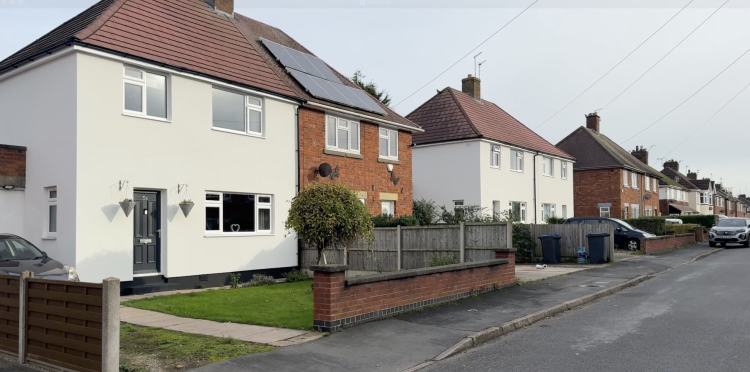 EWI has completely transformed the façade of council homes in the area